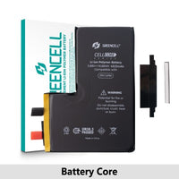 Greencell Standard Capacity iPhone 12 mini | 12 | 12 Pro | 13 Pro | 11 | 14 Pro | 13 | 14 | 12 Pro Max | 11 Pro Max | 13 Pro Max | 14 Plus | 13 mini | 11 Pro | 14 Pro Max Replacement Battery Core with Adhesive Strips Greencell Standard Capacity iPhone 12 mini | 12 | 12 Pro | 13 Pro | 11 | 14 Pro | 13 | 14 | 12 Pro Max | 11 Pro Max | 13 Pro Max | 14 Plus | 13 mini | 11 Pro | 14 Pro Max Replacement Battery Core with Adhesive Strips
